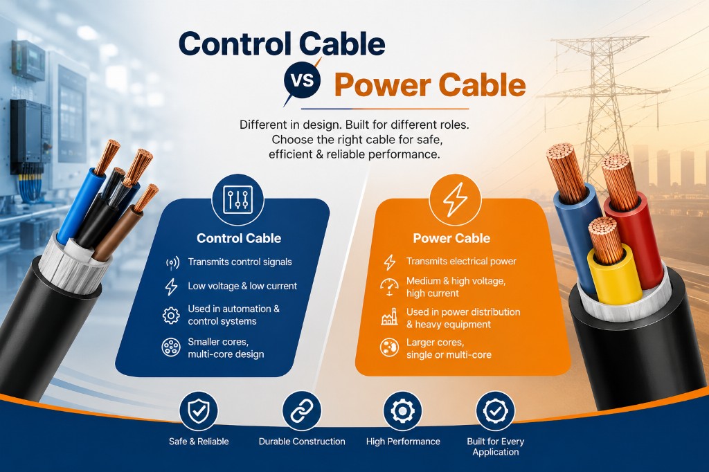 Control Cable vs Power Cable comparison – Prestige Cable Industries