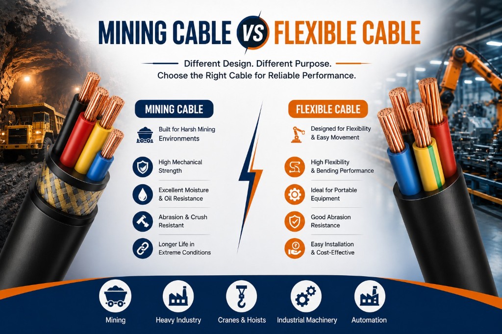 Mining Cable vs Flexible Cable comparison – Prestige Cable Industries