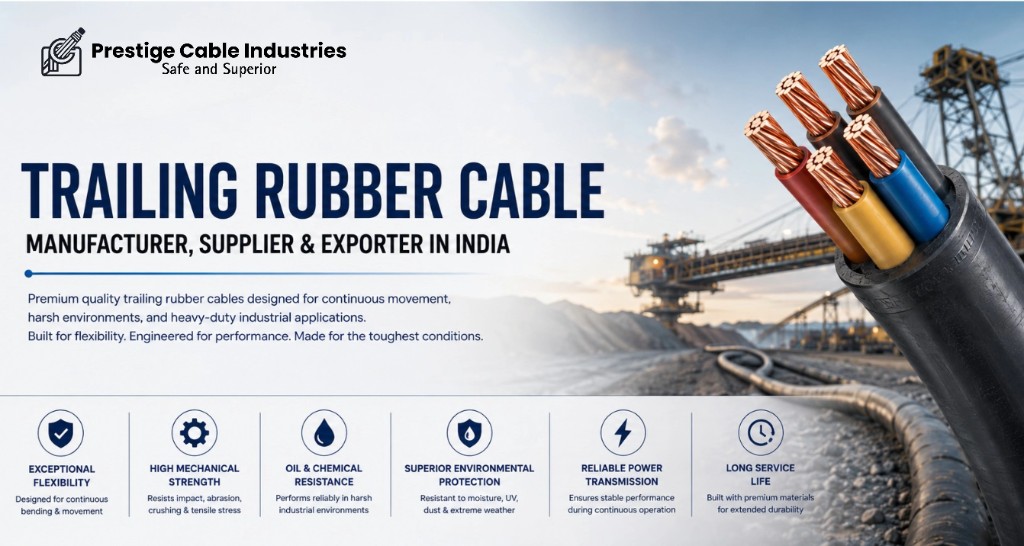 Trailing Rubber Cable Manufacturer, Supplier and Exporter in India | Prestige Cable Industries